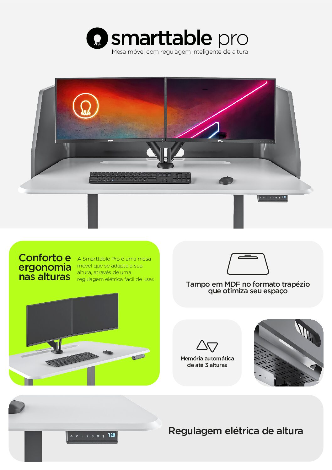 Lamina promocional A4 Smart table Pro V3 1 pdf no Klips - Mobiliário Corporativo