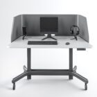 OCTOO MESA TRAPEZOIDAL COM REGULAGEM 015 no Klips - Mobiliário Corporativo