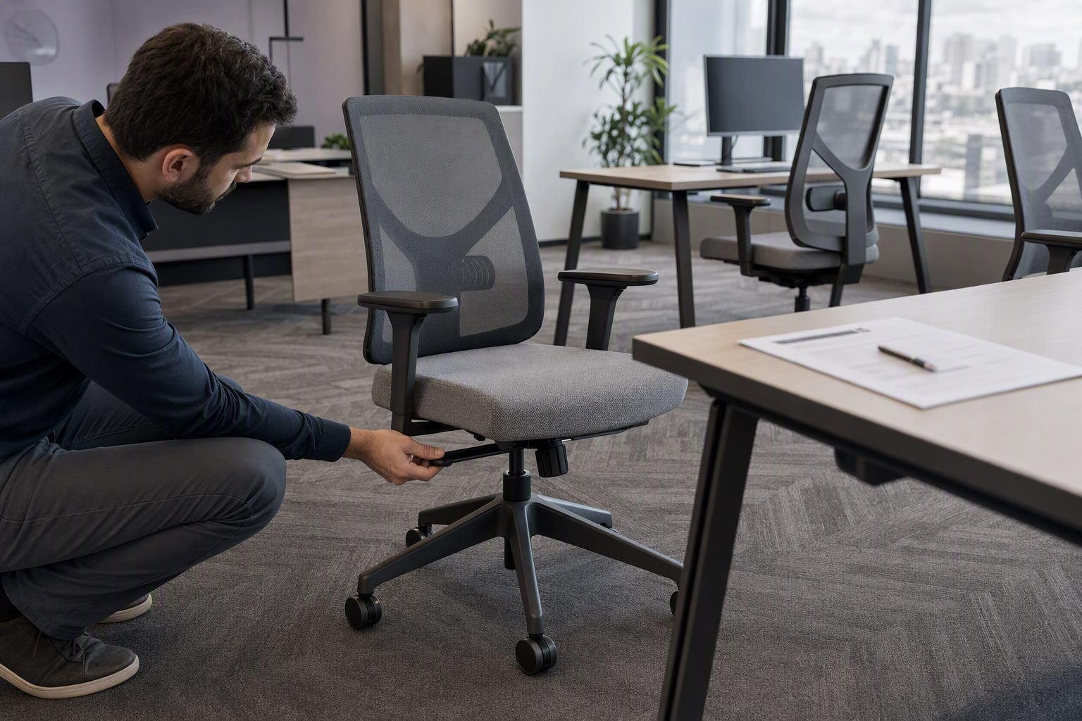 como especificar mobiliario de escritorio corpo em Como Especificar Mobiliário de Escritório: Guia para Facilities e Compras Teste de amostra: como especificar mobiliário de escritório